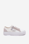 Women Sneakers On Platform Lee Cooper LCW-25-31-3479L White-Grey