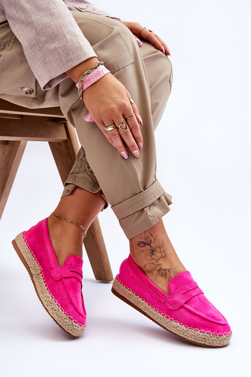 Women's Suede Espadrilles Fuchsia Keyla