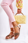 Women's Sandals With Cubic Zirconia Gold Sorrita