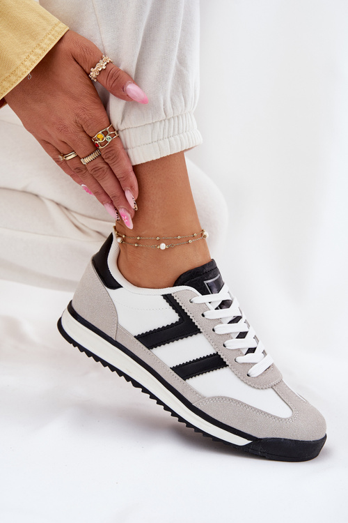 Damskie Niskie Sneakersy Panterka Białe Rulaana