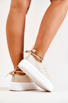Sneakers On A Massive Platform Light Beige Suzane