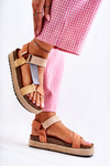 Women's Summer Sandals Beige and Yellow Galia