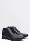 Men's Leather Boots Black Half Boots Artemigo