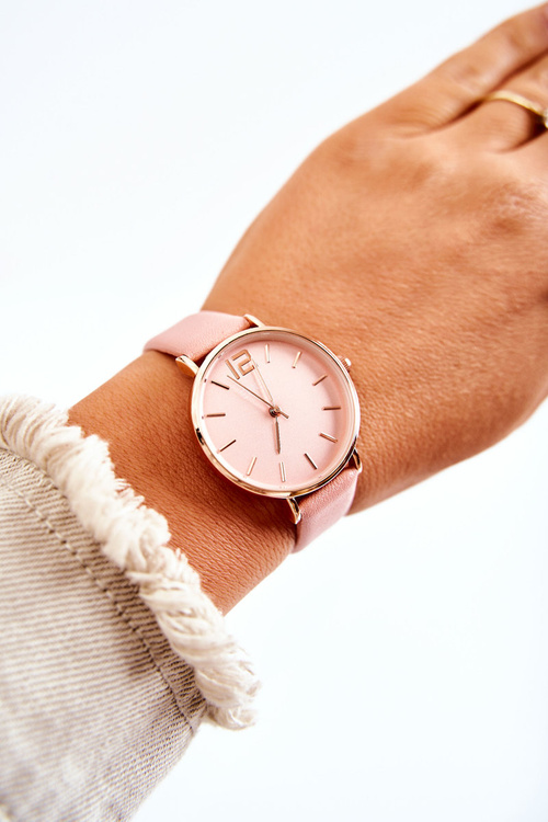 Watch On A Leather Strap Nickel Free ERNEST Light pink