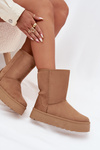 Women's Insulated Snow Boots with Fur Camel Abrams