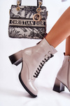 Fashionable Warm Boots On High Heels Grey Alisse