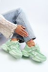 Women's sneakers on a chunky sole green Windamella