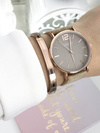 Women's Watch Ernest Manon Suede Olive Gold