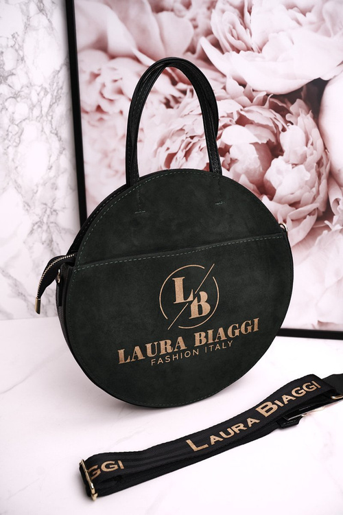 Round Handbag With Detachable Strap LAURA BIAGGI Bottle Green
