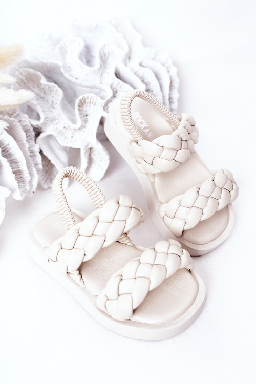 Children's Sandals With Drawstring Beige Cutie-Pie