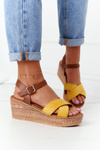 Wedge Sandals S.Barski GD-38 Yellow