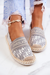 Espadryle Klasyczne Na Płaskiej Podeszwie Szare Warm Time