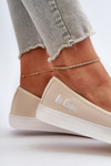 Trampki Tenisówki Damskie Beżowe Lee Cooper LCW-24-31-2728