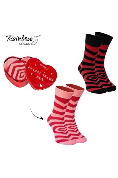 Skarpety Pudełko Serce 2 Pary COUPLE BOX Rainbow Socks