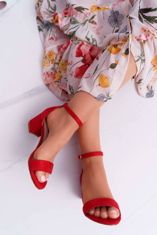 Women's Stiletto Sandals Red Zephira