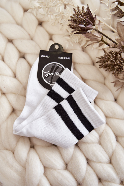Youth Cotton Sports Socks White