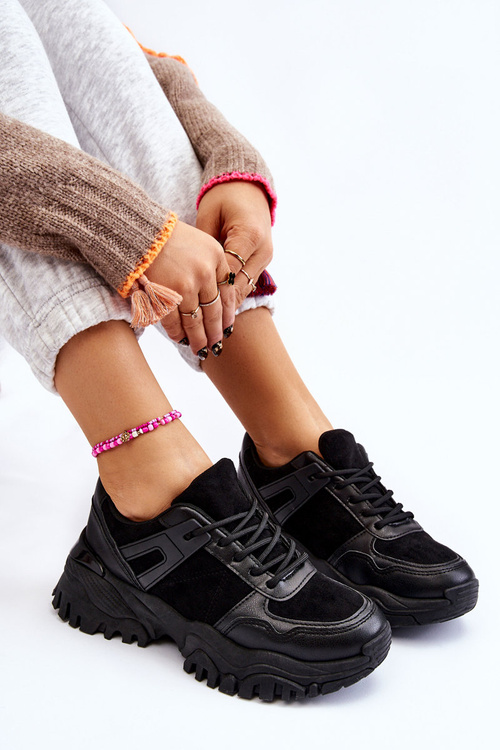 Fashionable Sport Shoes Sneakers Black Frezio