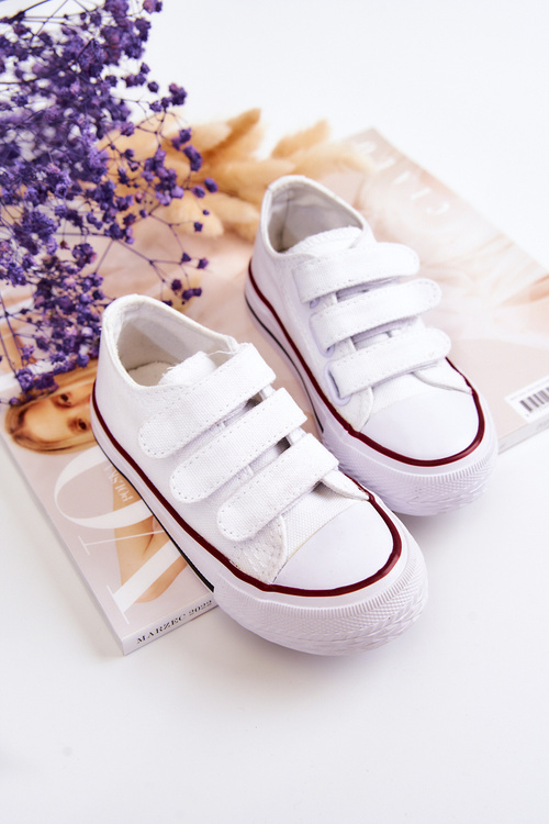 Children's Sneakers With Velcro White Bernie