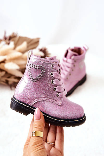 Children's Lacquer Glitter Boots Pink Macy's