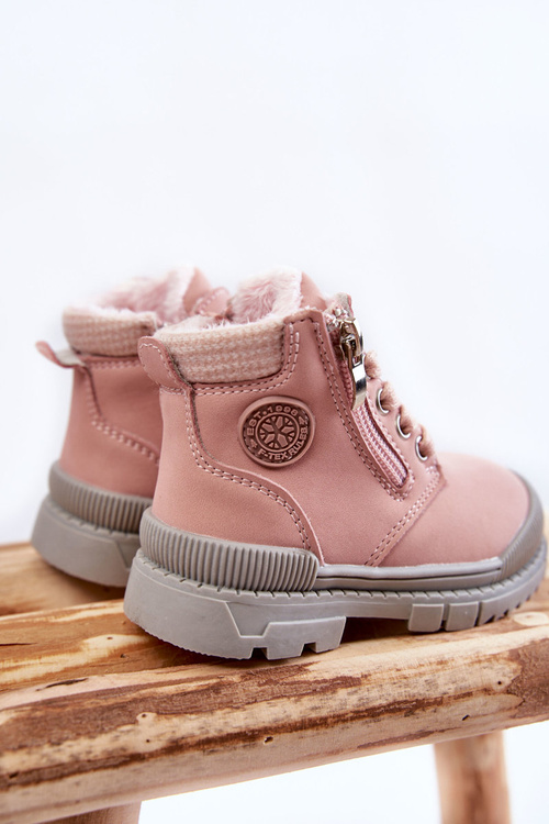 Children's Fur-insulated Boots Trappers Pink Hopper