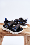 Children's Light Sandals Black and Blue Maxel