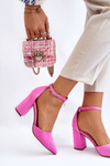  Suede Heel Pumps Pink Lexie