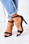 Elegant Sandals On High Heel Lu Boo Black