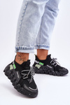 Sneakersy Wsuwane Modne Czarne Evolution NB597