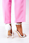 Elegant Sandals On High Heel Lu Boo White