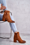 Women's Suede Booties La.Fi 260041C-SU Camel