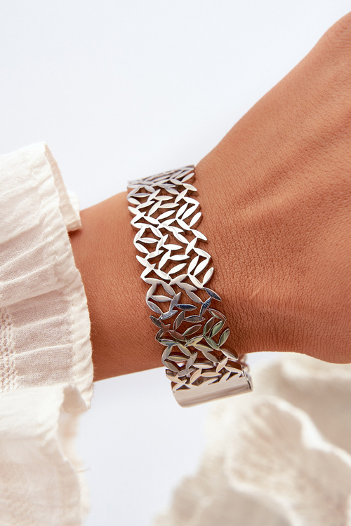 Bransoletka Damska Stal Nierdzewna Srebrna