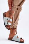 Women's Slippers On Cork Sole Mint Cortina