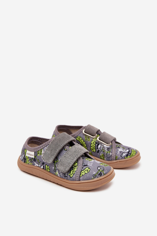 Barefoot Slippers Boys With Graphics Milami Gray Saphira