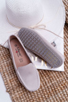 Women's Suede Leather Moccasins Beige Tenzion