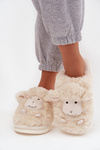 Fur Ladies Slippers Sheep Beige Sylline
