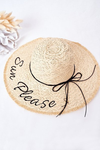 Braided Hat BRUNO ROSSI Sun Please Beige