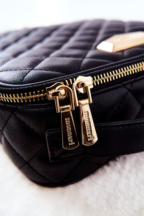 Duża Kosmetyczka Pikowana Monnari CSM0040-020 Czarna