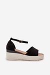 Lightweight platform sandals with a delicate wedge black Gillifia