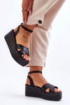 Women's Comfortable Wedge Sandals Černá Laurie