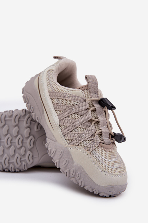 Dziecięce Sneakersy Ze Ściągaczem Jasnobeżowe Nanelita