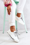 Women's Leather Sneakers On The Platform White Marien