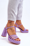 Women's Suede Platform Sandals Violet Verda