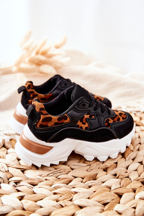 Children's Sport Shoes Sneakers Brown and Black Nila