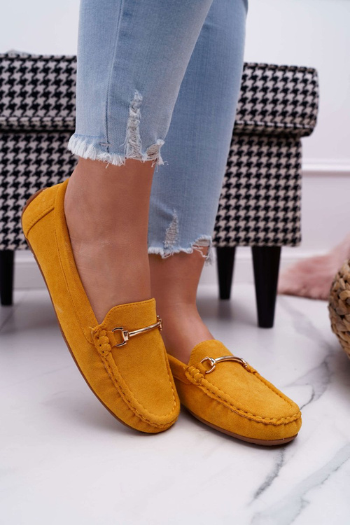 Women's Mokassins Yellow Suede Sonnero
