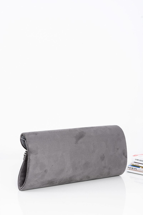 Grey Women's Suede Clutch Bag Chain Handbag