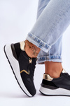 Sportowe Buty Damskie Suwak Czarne Larisa