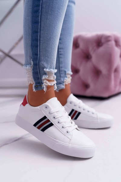 Białe Damskie Sportowe Tenisówki Acarana