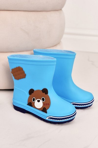 Children's Rain Boots With A Teddy Bear Light Blue