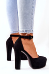 Women's Platform Stiletto pumps Suede Black Netel