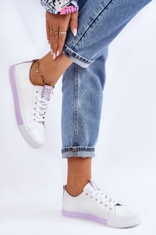 Women's Sneakers Classic White-purple Ville